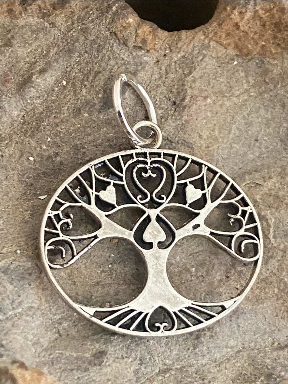 5/$10❤️❤️❤️NEW Handmade Silver Tone Zinc Alloy Tree of Life Pendant Charm